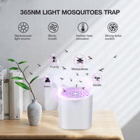 1 x RAW Customer Returns Insect killer, USB electric fly trap, mosquito trap mosquito lamp, mosquito killer lamp with light, fruit fly trap for kitchen indoor outdoor - RRP €14.87