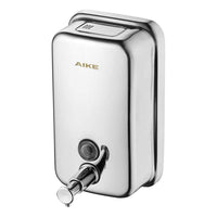 1 x RAW Customer Returns AIKE soap dispenser wall mounting, 500 ml stainless steel soap dispenser wall mounting, hygienic easy-push soap dispenser polished stainless steel - RRP €25.24