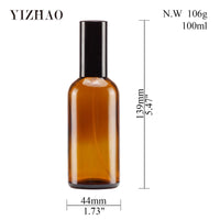 1 x RAW Customer Returns YIZHAO Glass Spray Bottles 100ml, Amber Small Sprayer Nebulizer, for Essential Oils, Perfume, Cleaning, Cosmetics, Travel, Pharmacy - 4 Pcs - RRP €18.99