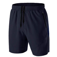 1 x RAW Customer Returns Men s sports shorts, quick-drying sports trousers, lightweight with zip pocket navy, EU-XL US-L  - RRP €23.53