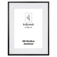 1 x RAW Customer Returns kollyseek Aluminum Photo Frame 30 x 40 cm Metal with Plexi Glass Shatterproof Modern Photo Frame Mount Photo Poster Black - RRP €22.8