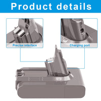 1 x RAW Customer Returns ASUNCELL 4000mAh V6 Replacement Battery for V6 DC58 DC59 SV03 DC61 DC72 DC74 SV05 SV06 SV06 SV09 Dyson V6 Animal Vacuum Cleaner 21.6V 6 Cells 86.4W - RRP €15.46