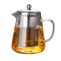 1 x RAW Customer Returns Macabolo glass teapot teapot heat resistant loose leaf tea pots with removable stainless steel filter - RRP €20.4