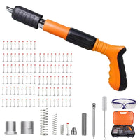 1 x RAW Customer Returns Nail gun, concrete nail gun, portable manual silencer wall nail gun, nail gun with 100 pcs round nail, 5 gears adjustable, equipped with a tool set for ceiling wall anchors - RRP €55.99