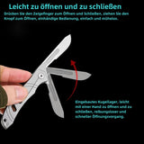 1 x RAW Customer Returns YANC scalpel folding knife with 20 interchangeable blades figure 22, mini knife pocket knife one-hand knife stainless steel with key ring knife sharpener for fishing camping emergency DIY crafts - RRP €17.04