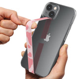 1 x RAW Customer Returns Sinjimoru Universal Silicone Mobile Phone Holder for Fingers, Smartphone Finger Holder in New Design Ultra Thin Mobile Phone Grip Holder for Mobile Phone Case. Sinji Loop Motifs Graphics Holstein Pink - RRP €14.11