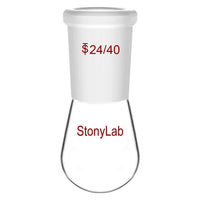 5 x Brand New StonyLab Round Bottom Flask Glass, Single Neck Round Bottom Flask Borosilicate Single Neck Round Bottom Flask Laboratory Glass Rotary Evaporator Flask 10ml with External Joint 24 40 - RRP €97.55