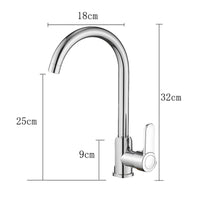 1 x RAW Customer Returns Kitchen faucet silver, chrome-plated brass kitchen faucets single lever sink kitchen mixer, universal connection, 360 swivel spout for sink - RRP €20.33