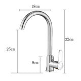 1 x RAW Customer Returns Kitchen faucet silver, chrome-plated brass kitchen faucets single lever sink kitchen mixer, universal connection, 360 swivel spout for sink - RRP €20.33