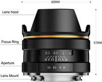 1 x RAW Customer Returns JINTU 14mm F3.5 Wide Angel Lens Manual Focus APS-C for Sony E Mount Cameras Fixed Focal A6400 A5100 A6000 A6100 A6300 A6500 A6600 A6700 a7 a7C a7III a7RIII a7RIV a7RV a9 - RRP €114.11