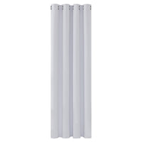 1 x RAW Customer Returns Deconovo opaque curtains with eyelets for bedroom thermal curtains opaque cold protection thermal curtain heat protection thick thermal curtain, 245 x 140 cm height x width , grey white, 1 piece - RRP €30.49