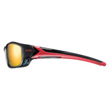 1 x RAW Customer Returns uvex Unisex Adult, sportstyle 211 sports glasses, black red red, one size - RRP €26.95