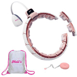 1 x RAW Customer Returns Melli s Smart Hula Hoop - Hula Hoop for Adults with Weight - Quiet 126 cm Hoop, Smart Display Set with Carry Bag and Tape Measure for Effective Training Pink  - RRP €28.22