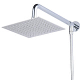 1 x RAW Customer Returns Hiendure 30cm Square Luxury Rain Shower Built-in Shower Heads Stainless Steel Shower Head Made of Stainless Steel Mirror Effect High Gloss - RRP €58.28