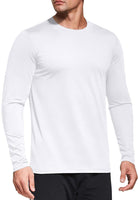 1 x RAW Customer Returns Men s 3-Pack Long Sleeve T-Shirts, UPF 50 UV Quick-drying Functional Shirt Running Shirts, Breathable Long Sleeve Sports Shirt Gym Shirt Outdoor Workout Fitness Top for Men White-3P09-L - RRP €34.99