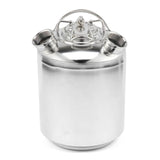 2 x RAW Customer Returns TAZZOR 10 liter beer cleaning barrel, 2 head cleaning container with lid, stainless steel cleaning device for beer dispensing system, stainless steel beer barrel, beer cleaning barrel, stainless steel beer cleaning - RRP €282.84