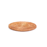 1 x RAW Customer Returns Trsnzul Round Placemats 4 Pieces Rattan Placemats Rattan Placemats Placemat Coasters Cup Round Straw Placemats Suitable for Home Restaurant - RRP €13.55