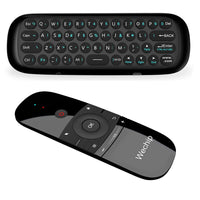 1 x RAW Customer Returns WeChip Air Mouse Remote with Keyboard, 2.4 GHz Portable Wireless Mouse Universal Remote Control for Android TV Box Nvidia Shield , Smart TV, Projector, HTPC, Media Player, Computer, Laptop, Windows - RRP €21.99