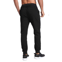 1 x RAW Customer Returns Tansozer jogging bottoms men s cotton training trousers men s sports trousers men s long trousers men s zip pockets black XL - RRP €31.25