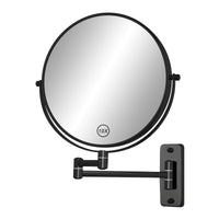 1 x RAW Customer Returns FFowcye 8 wall-mounted cosmetic mirror with magnification, 1X 10X make-up mirror for bathroom black, 360 rotating extension - wall-mounted shaving mirror. - RRP €30.12