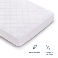 1 x Brand New Mattress Protector Quilted Standard Adrian 135x190x40cm, Box Spring, Set of 2 - RRP €33.26