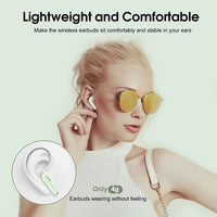 1 x RAW Customer Returns OYIB Bluetooth 5.3 Headphones In Ear, 2023 New Bluetooth 5.3 Wireless Headphones with ENC Microphone, Immersive HiFi Headphones, Touch Control Earbuds with LED Display, 25H, IPX7 Waterproof, Green - RRP €20.54