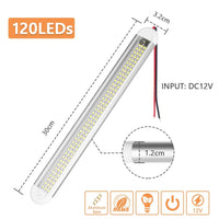 1 x RAW Customer Returns URAQT 120 LED interior lighting, 4 pieces 12V LED strip 1600LM 8W DC LED interior light strip with 4 extension cables and switch car LED for car motorhome van bus caravan boat kitchen bathroom bar truck - RRP €23.59