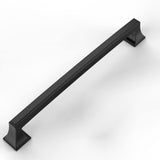 1 x RAW Customer Returns Amerdeco 6 pieces furniture handles black 192 mm hole spacing drawer handles for kitchen cabinets cupboard handles drawer handles door handles for kitchen cabinets wardrobe  - RRP €26.14