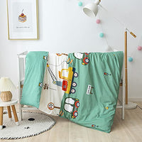 1 x RAW Customer Returns Sacebeleu children s bed linen 135x200cm boys car cotton green excavator motifs children s bed linen duvet cover and pillowcase 80x80cm with zipper - RRP €33.16