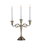 1 x RAW Customer Returns Sziqiqi Candle Holder with 3 Heads for Weddings Zinc Alloy Candle Holder for Tables Dinners with Candles Hotel Decorations Decorative Ornaments, Bronze - RRP €19.85