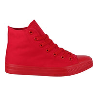 1 x RAW Customer Returns Elara Sneaker Unisex Sport High Top Chunkyrayan Sneakers All Red 014-ZY9031-Red-44 - RRP €22.94