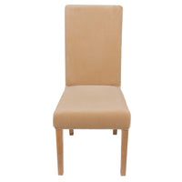 1 x Brand New Homaxy Velvet Chair Covers Set of 6, Removable Washable Chair Cover, Universal Modern Chair Covers, Elastic Chair Cover, Cream - RRP €47.34