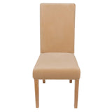 1 x Brand New Homaxy Velvet Chair Covers Set of 6, Removable Washable Chair Cover, Universal Modern Chair Covers, Elastic Chair Cover, Cream - RRP €47.34