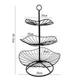 1 x RAW Customer Returns 3 Tier Metal Fruit Basket, Vegetable Etagere Fruit Bowl for Fruit Cake Candy - RRP €21.67