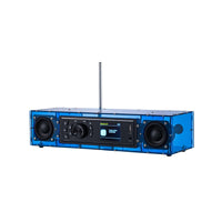 1 x RAW Customer Returns AOVOTO ALK103-TFT FM DAB Radio Do It Yourself DIY Kits with Acrylic Housing, DIY DAB FM Sets with Alarm Mode TFT Display Stereo Soundbox Blue  - RRP €49.95