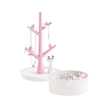 1 x RAW Customer Returns Fantes Jewelry Box and Organizer with Kitten and Tree for Necklaces, Earrings, Bracelets, Hair Ties and Plastic, Pink, Code Holder-CatTree - RRP €22.8