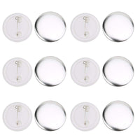 1 x RAW Customer Returns 100 Pieces 37mm Badge Button Pin Round Button Badge Clear Plastic Large Badge Kit for DIY Craft Supplies - RRP €22.29