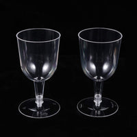 1 x RAW Customer Returns NUOBESTY 12pcs Plastic Wine Glasses Party Disposable Cups Plastic Stemware Wine Glasses Cups - RRP €17.8