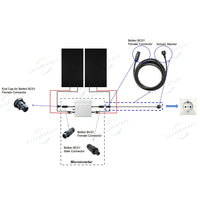 1 x RAW Customer Returns AC cable 2m 3m 5m 10m, Betteri BC01 socket to Schuko plug IP44 , for micro inverters Hoymiles, Deye, Envertech, TSUN, NEP... 10m  - RRP €34.8