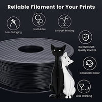 1 x RAW Customer Returns PLA 3D printer filament, 3D printer PLA filament 1.75 mm, dimensional accuracy - 0.02 mm, 1KG spool PLA black - RRP €20.69