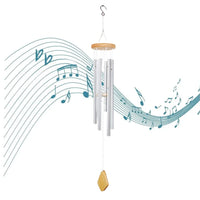 1 x Brand New Chimes Wind Chimes, Wind Chimes Metal Gift, Wind Chimes Outdoor, Light Sound Wind Chimes Metal Chimes, 6 Tubes Wind Bell, with Wooden Design, for Garden Patio Backyard Home Decor 70CM  - RRP €13.99