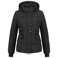 1 x RAW Customer Returns Elara Women s Quilted Jacket Parka Short Coat Black Chunkyrayan EL-JA03 Black Natural-36 S  - RRP €89.95