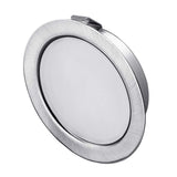 1 x RAW Customer Returns Set of 3 LED Recessed Furniture Spotlights, 230V, 3.5W, IP44 G4, 15mm Ultra Flat LED Recessed Spotlights, 3000K, Warm White, for Kitchen Hood, Bathroom, Recessed Spotlight Brushed Nickel  - RRP €22.99