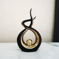 1 x RAW Customer Returns CESTATIVO Ceramic Statue, Modern Abstract Sculpture, Home Decoration, Table Decoration for Living Room, Bedroom, Dining Room, Office - RRP €23.29