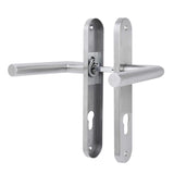 1 x RAW Customer Returns AwmnSrman door handles interior doors doorknob door fitting door handle set room door set 72MM-PZ-profile cylinder set of 3 modern stainless steel 6 doorknobs 6 long plates - RRP €34.99