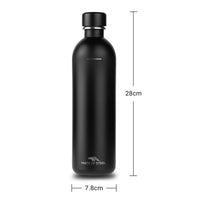 1 x RAW Customer Returns MATE OF STEEL 100 plastic-free 1000ml stainless steel bottle Compatible with Sodastream Easy DUO - Dishwasher safe 1 liter metal drinking bottle Soda bottles replacement bottles Black, 1.0L  - RRP €30.24