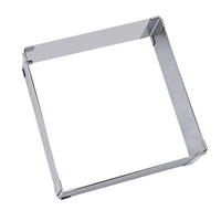 5 x RAW Customer Returns LBINYLING Baking frame square adjustable, baking frame rectangular adjustable, adjustable size, 5cm high baking frame square stainless steel, cake ring square for the preparation of layer cakes - RRP €55.4