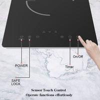 1 x RAW Customer Returns COVERCOOK Portable Induction Hob Induction Hotplate, Single Induction Hob, 9 Power Levels with Temperature Control, 4-Hour Timer, Touch Control, Child Lock, Black, 2000W - RRP €40.99