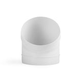 1 x RAW Customer Returns Pipe elbow 90 45 degrees, ventilation round pipe elbow connector for pipes 100 125 150 mm, plastic PS ventilation duct, matching pipe connector, connector for ventilation systems - RRP €13.39