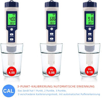 1 x RAW Customer Returns OPSLEA 5 in 1 TDS EC PH Salinity Temperature Meter Digital Water Quality Monitor Tester Digital PH Meter for Pools, Drinking Water, Aquariums - RRP €39.99